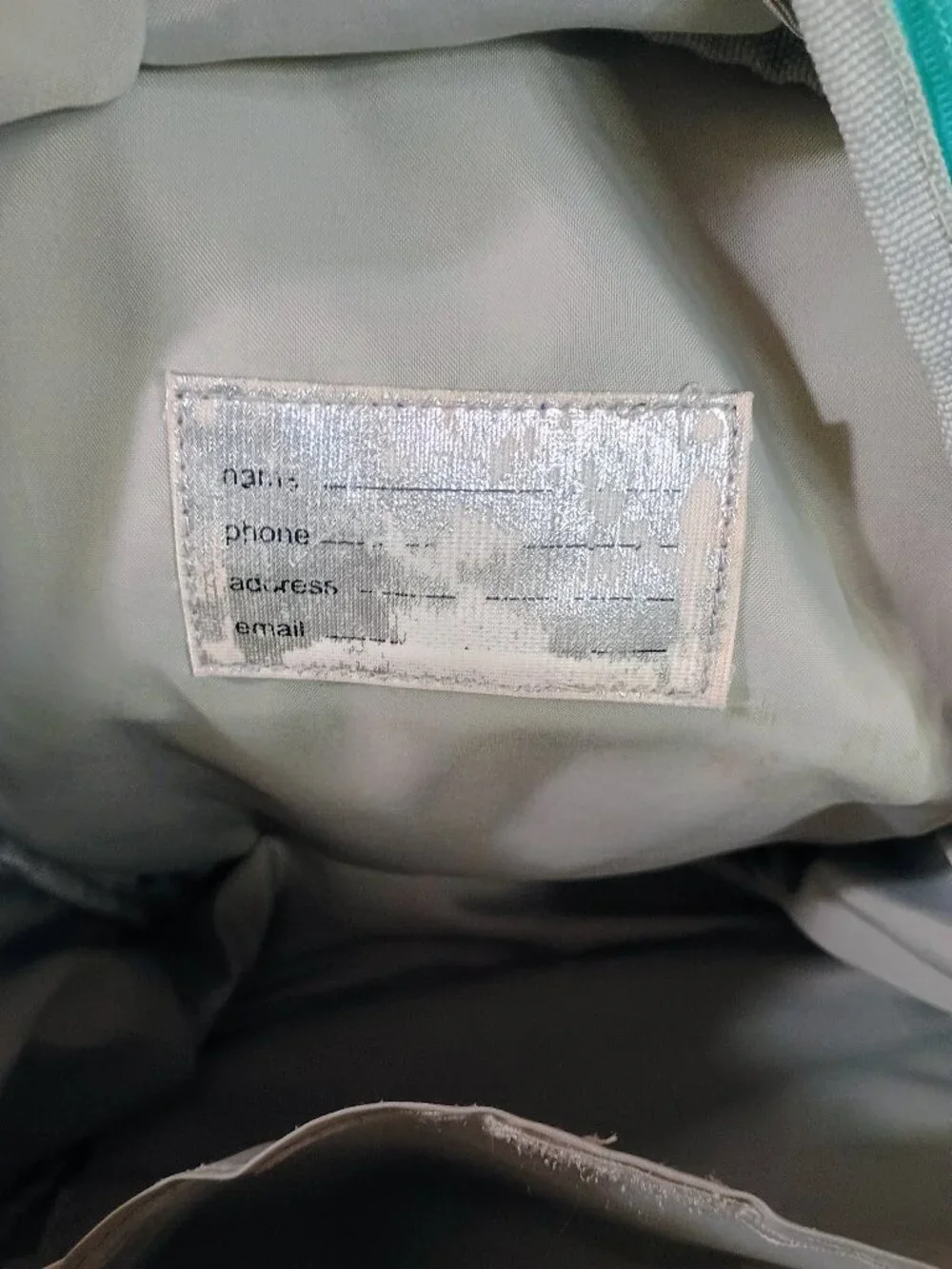 VGUC Kids Pottery Barn Aqua & Gray Glitter Heart Backpack School Bookbag